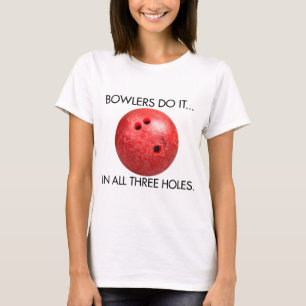 Camiseta Jogadores de Boliche Fazem... Em Todos os Três Bur