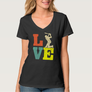 Camiseta Jogadores de Cricket Love Batsman