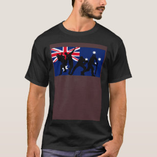 Camiseta Jogadores de Críquete da Austrália Bandeira Austra