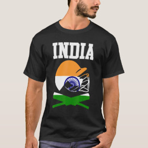 Camiseta Jogadores de críquete indianos patrióticos, Índia