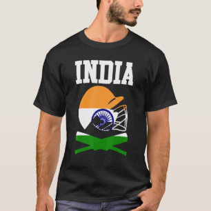 Camiseta Jogadores de críquete indianos patrióticos, Índia 