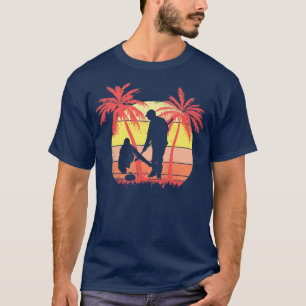 Camiseta Jogadores De Curling Na Palma Do Verão Do Gelo Dos