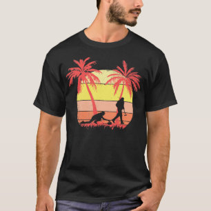 Camiseta Jogadores de Curling Stone Summer Sunset 80s Palm