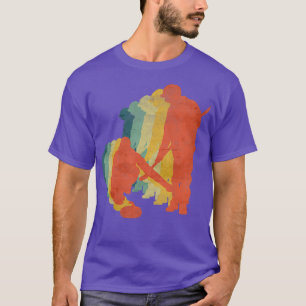 Camiseta Jogadores De Curva Na Cor Da Vintagem Da Imagem Do