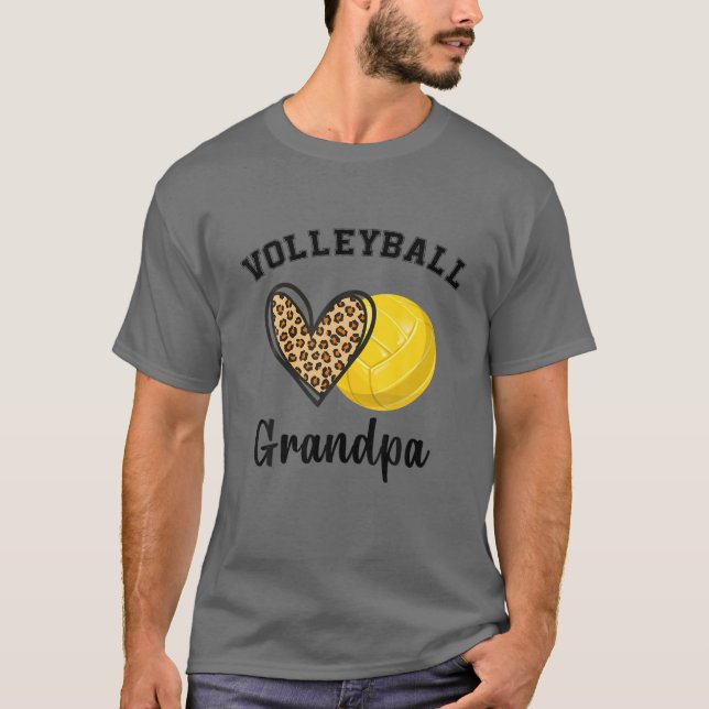 Camiseta Jogadores De Esportes De Vô De Voleibol Leopard Do (Frente)