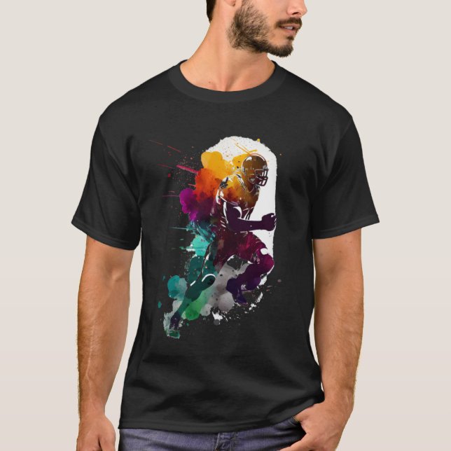 Camiseta Jogadores de futebol americano variaram cores desi (Frente)
