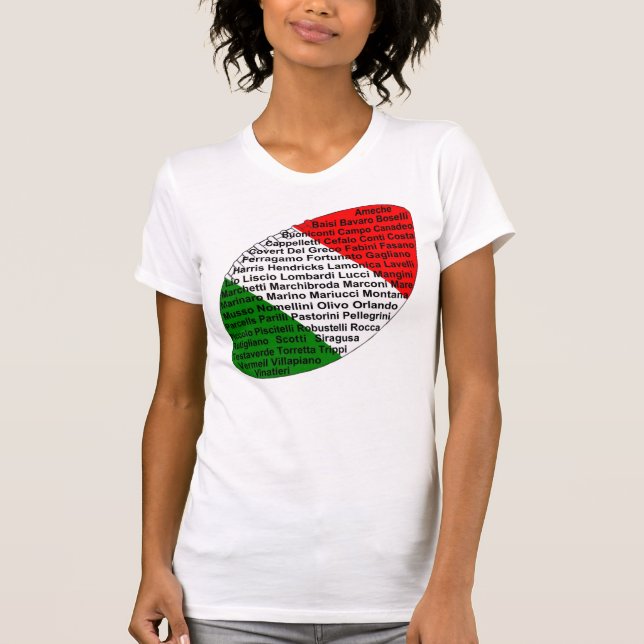 Camiseta Jogadores De Futebol Italianos Americanos (Frente)