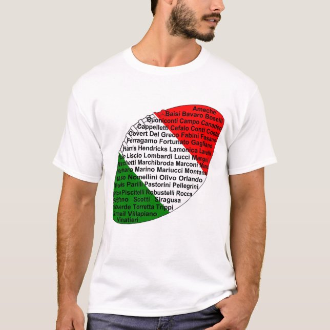 Camiseta Jogadores De Futebol Italianos Americanos (Frente)