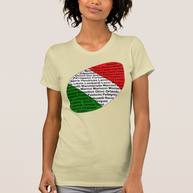 Camiseta Jogadores De Futebol Italianos Americanos (Frente)