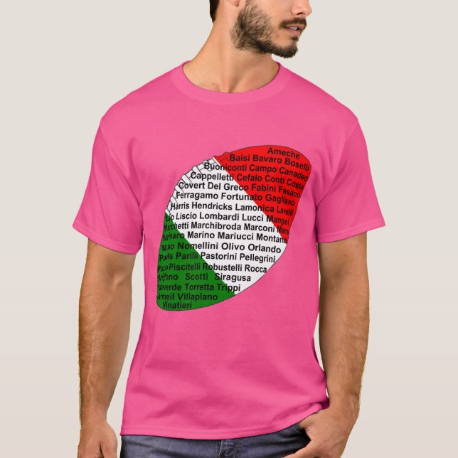 Camiseta Jogadores De Futebol Italianos Americanos (Frente)