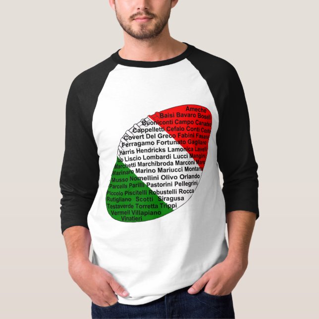 Camiseta Jogadores De Futebol Italianos Americanos (Frente)