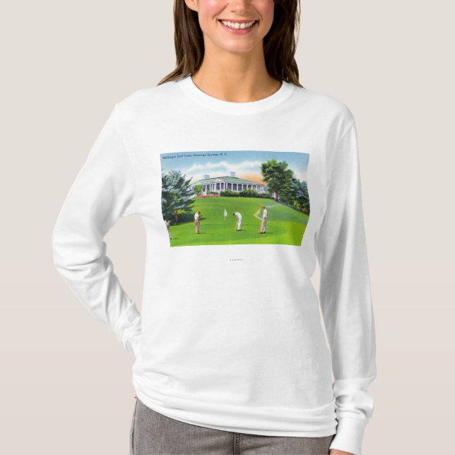 Camiseta Jogadores de golfe na cena das relações de golfe (Frente)