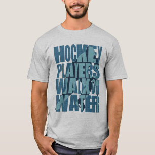 Camiseta Jogadores de hóquei caminham sobre Impressão de ág