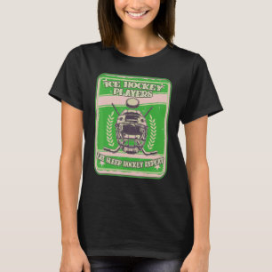 Camiseta Jogadores De Hóquei No Gelo Comem Vintagem Repetid