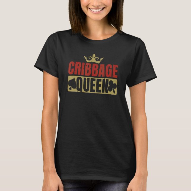 Camiseta Jogadores de Jogo da Rainha Cribbage (Frente)