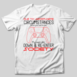 Camiseta Jogadores De Jogos Colocam Meu Controlador No Game