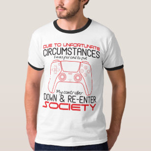 Camiseta Jogadores De Jogos Colocam Meu Controlador No Game