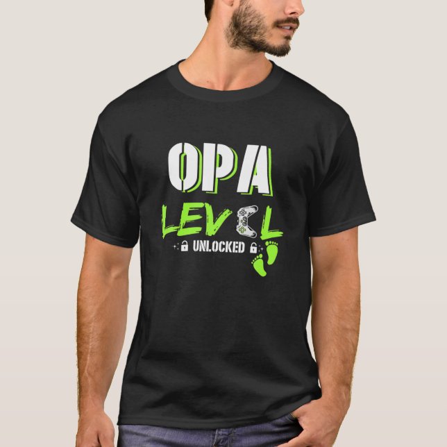 Camiseta Jogadores De Jogos De Nível Opa Desbloqueados Joga (Frente)