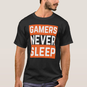 Camiseta Jogadores de jogos nunca adormecem Videos games pa