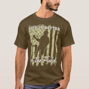 Camiseta Jogadores De Lacrosse A Vida É Melhor No Campo