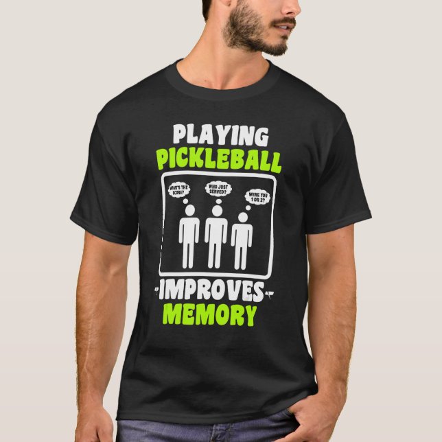 Camiseta Jogadores De Pickleball Jogando Homens (Frente)