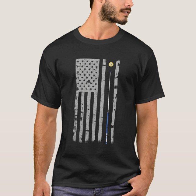 Camiseta Jogadores de Piscina do American Flag Billiard (Frente)