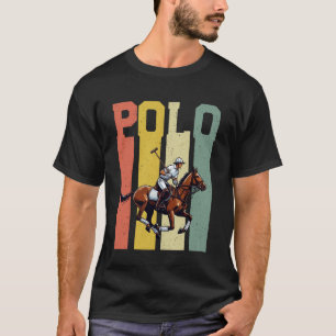 Camiseta Jogadores de Pólo Cavalgar Cavalo Esportivo