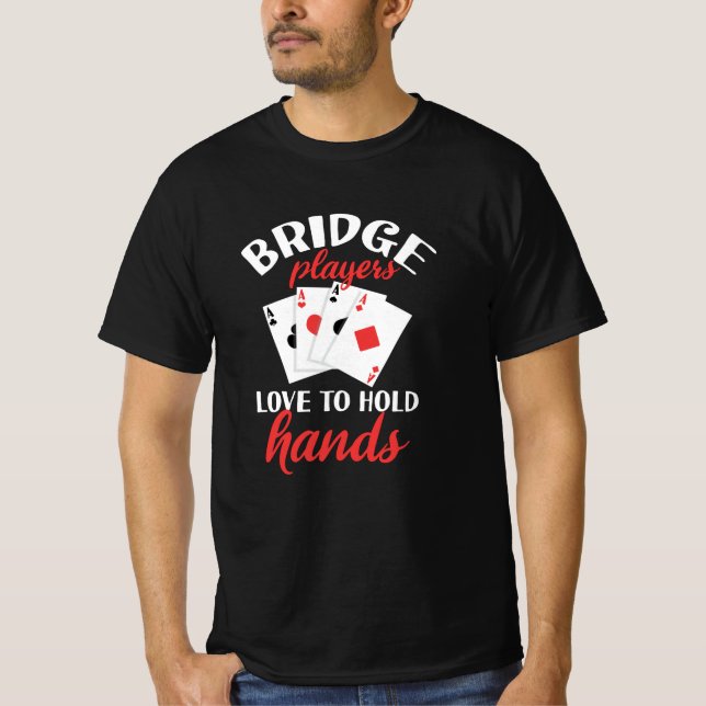 Camiseta Jogadores De Ponte Engraçados Adoram Segurar Mãos (Frente)