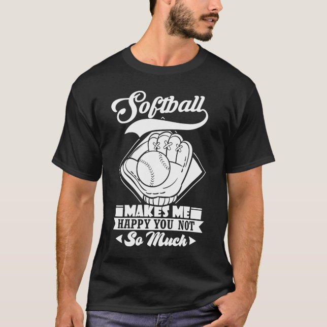 Camiseta Jogadores de Softball - Garotas da Equipe Pitcher (Frente)