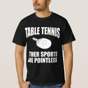 Camiseta Jogadores de Tênis de diversão da Roupa da mesa da