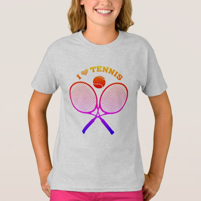 Camiseta Jogadores de tênis, Eu adoro Tênis, cor (Frente)