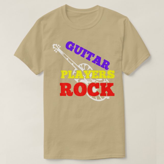 Camiseta Jogadores De Violão Rock Guitars Música Letra Band (Frente do Design)
