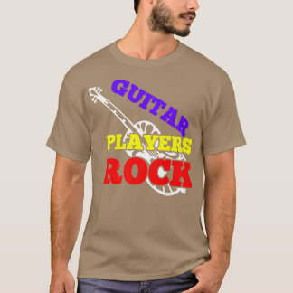 Camiseta Jogadores De Violão Rock Guitars Música Letra Band