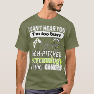Camiseta Jogadores on-line engraçados, jogos e gritos não