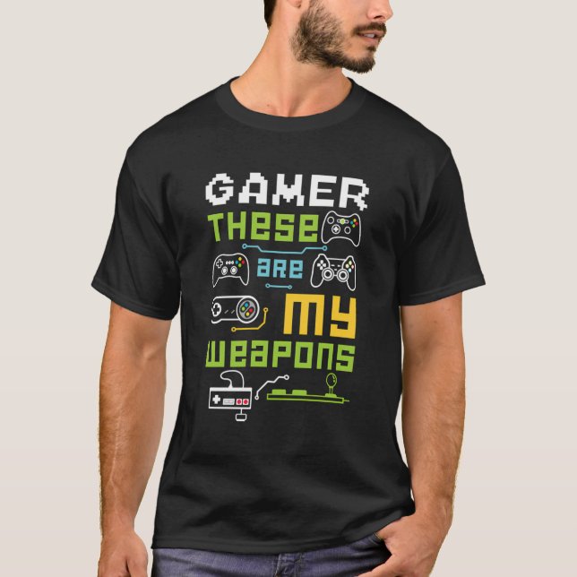 Camiseta Jogadores Online Do Console De Armas (Frente)