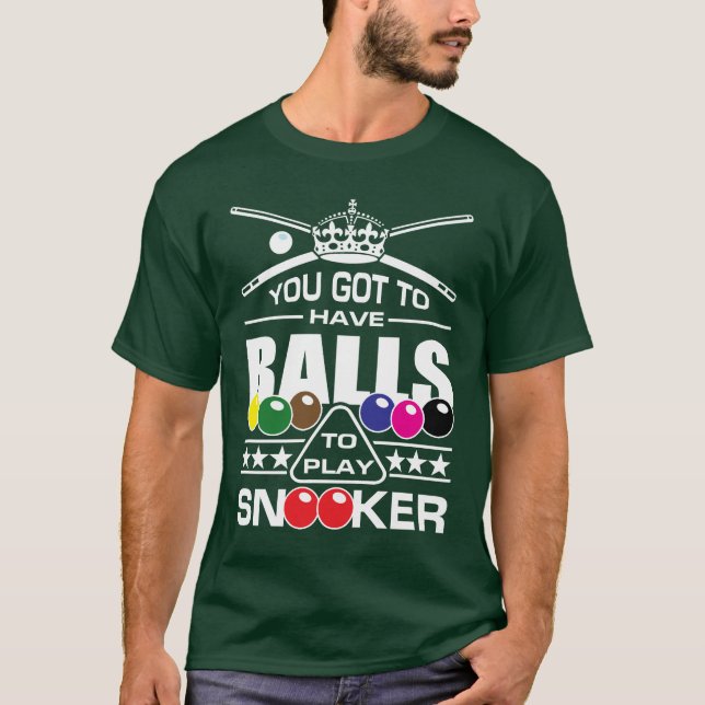 Camiseta Jogadores Snooker, Bolas Snooker T-Shirt (Frente)