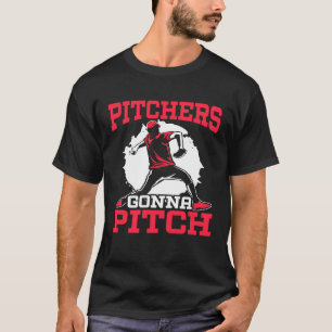 Camiseta Jogadores vão jogar beisebol com arremesso