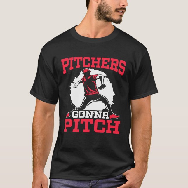 Camiseta Jogadores vão jogar beisebol com arremesso (Frente)