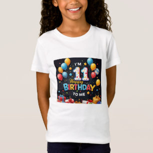 Camiseta Jogando 11 de Aniversário com Meninas de Bash