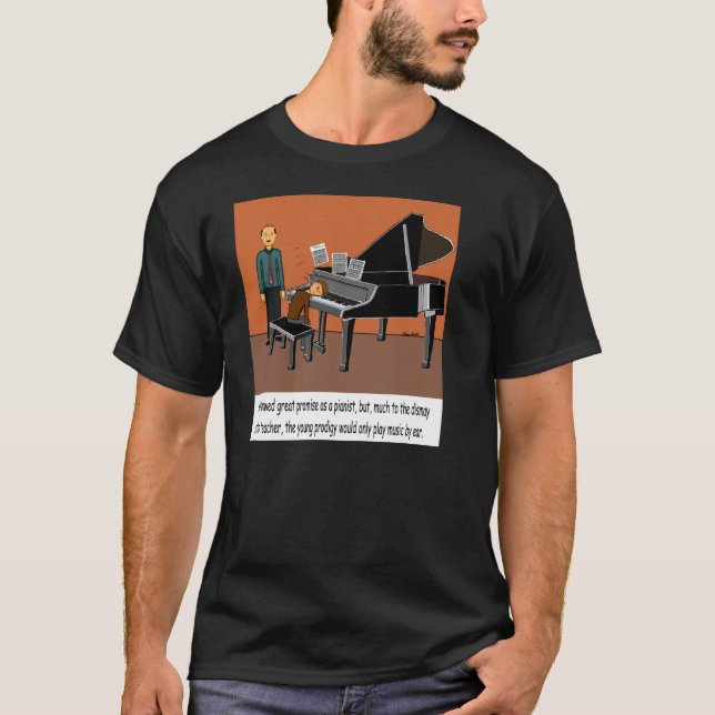 Camiseta Jogando a música pela orelha (Frente)
