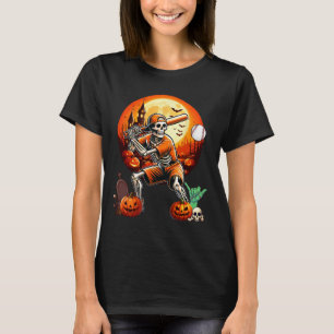 Camiseta Jogando Baseball Jogador de Halloween Trainer Amor