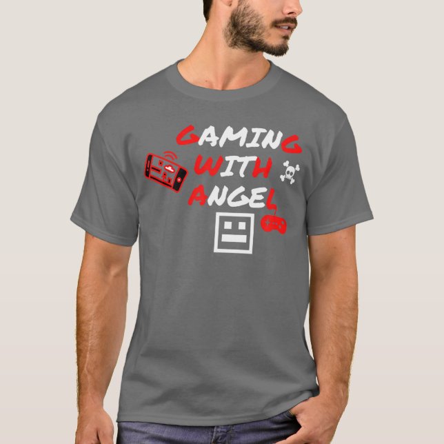Camiseta Jogando com Angel boy (Frente)
