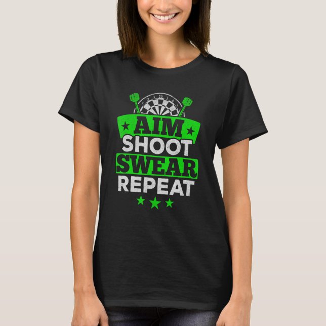 Camiseta Jogando Darts Jogo Aim Shoot Suar Repetir Dardos P (Frente)