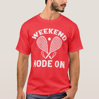 Camiseta Jogando Esporte Raquetebol Fim de Semana Mo