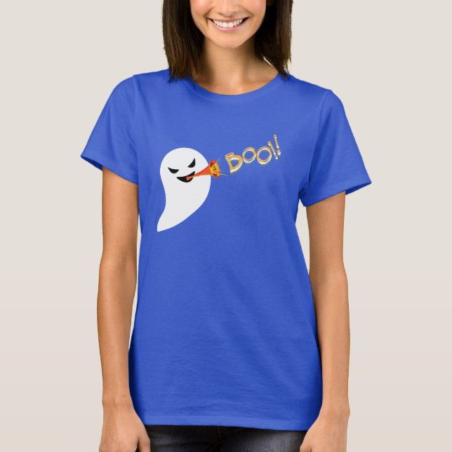 Camiseta Jogando fantasma e cantando boo (Frente)