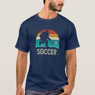 Camiseta Jogando futebol Engraçado Sasquatcher Futebol de P
