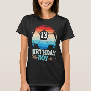 Camiseta Jogando Futebol Feliz Aniversário De 13 Anos