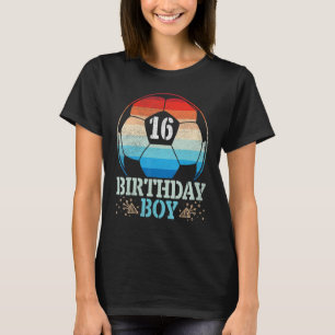 Camiseta Jogando Futebol Feliz Aniversário De 16 Anos