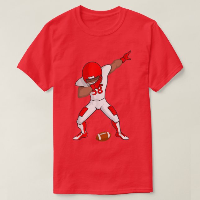 Camiseta Jogando Futebol TKids Boys Men Dab Dance Funny Gi (Frente do Design)