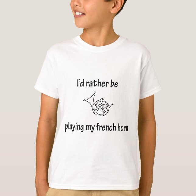 Camiseta Jogando minha trompa francesa (Frente)